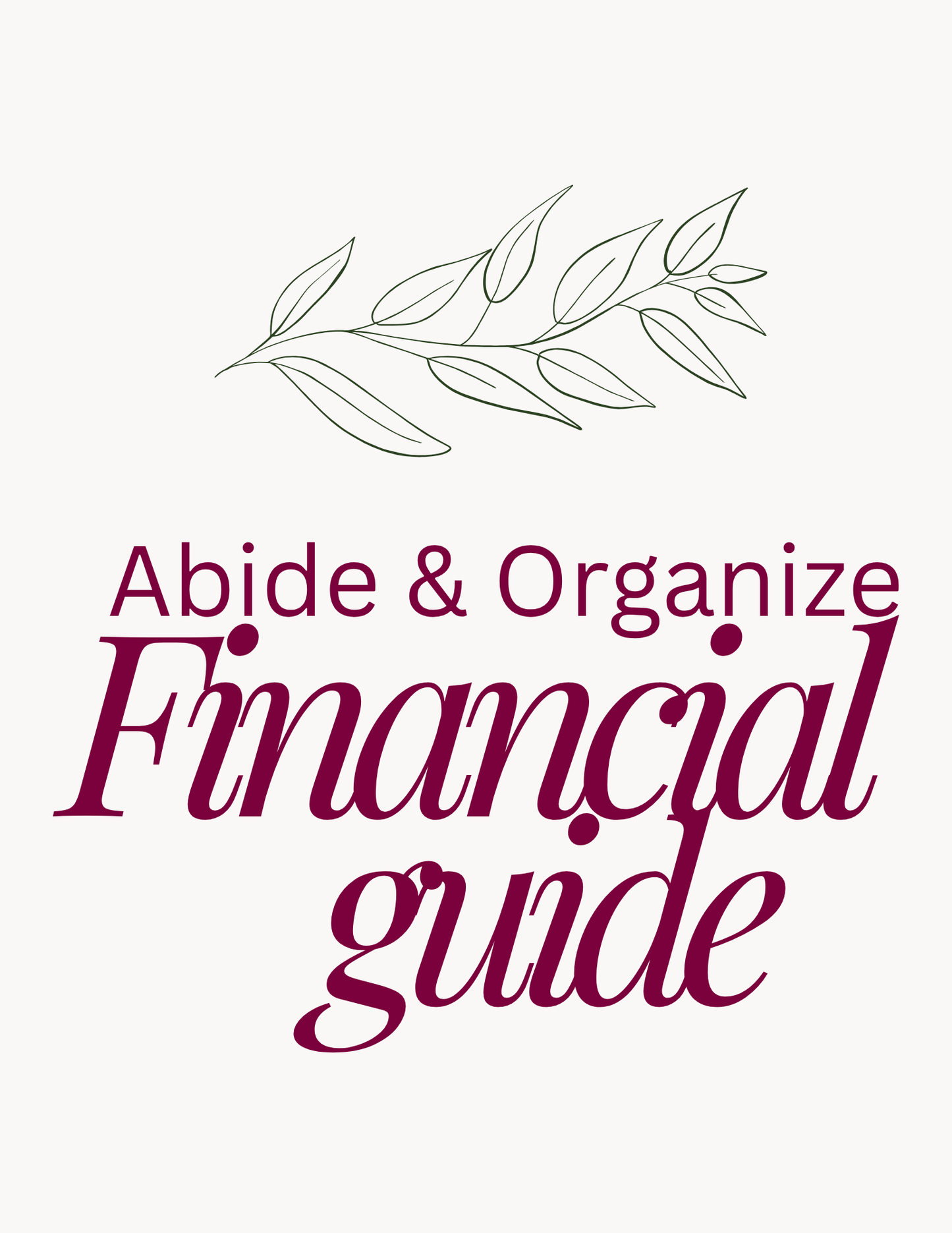 Abide & Organize Financial Planner Guider