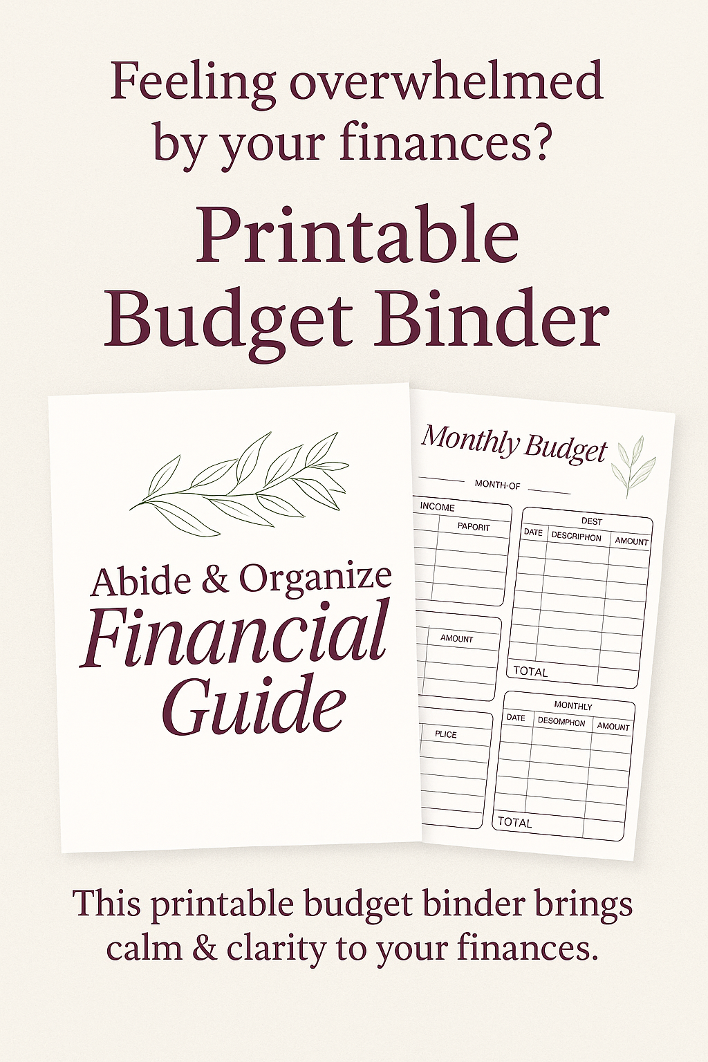 Abide & Organize Financial Planner Guider