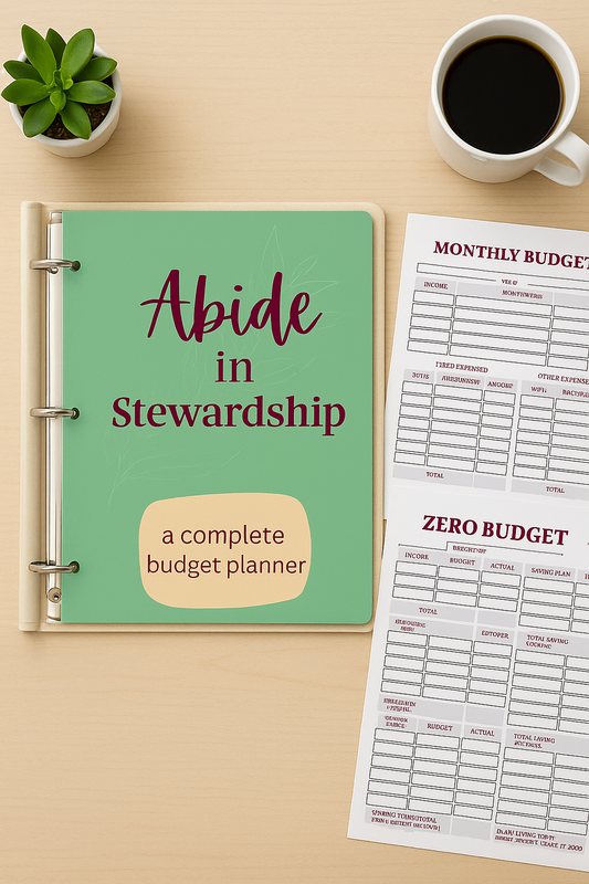 Abide in Stewardship Budget Planner
